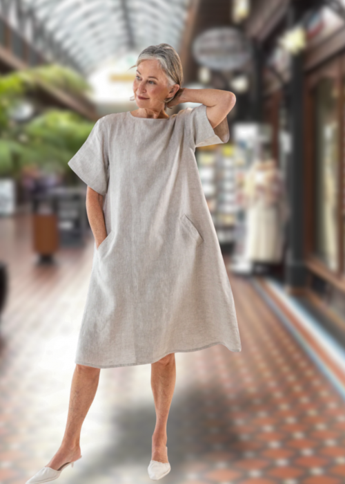 Eva's Sunday | Rachel Dress | Neutral | 100% Linen